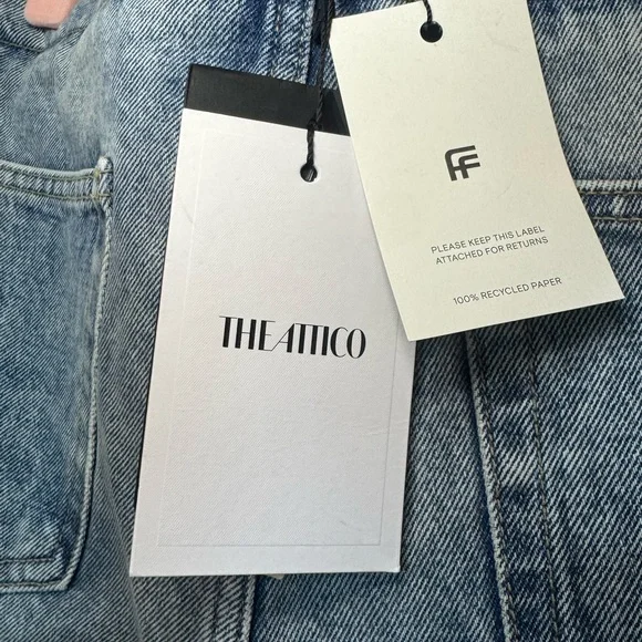 The Attico Blue Paneled Jeans NWT - Picture 10 of 13